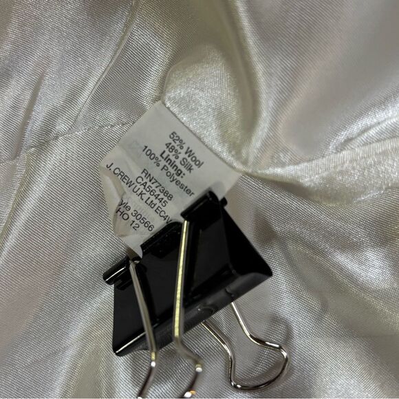 J Crew Collection Silk Tuxedo Black Cream Chic Formal Wedding Jacket 8 Skirt 6 - Picture 13 of 16